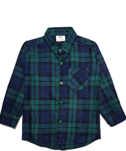 LC-271125-Premium Flannel Fabric Classic Check Casual Shirt - Green