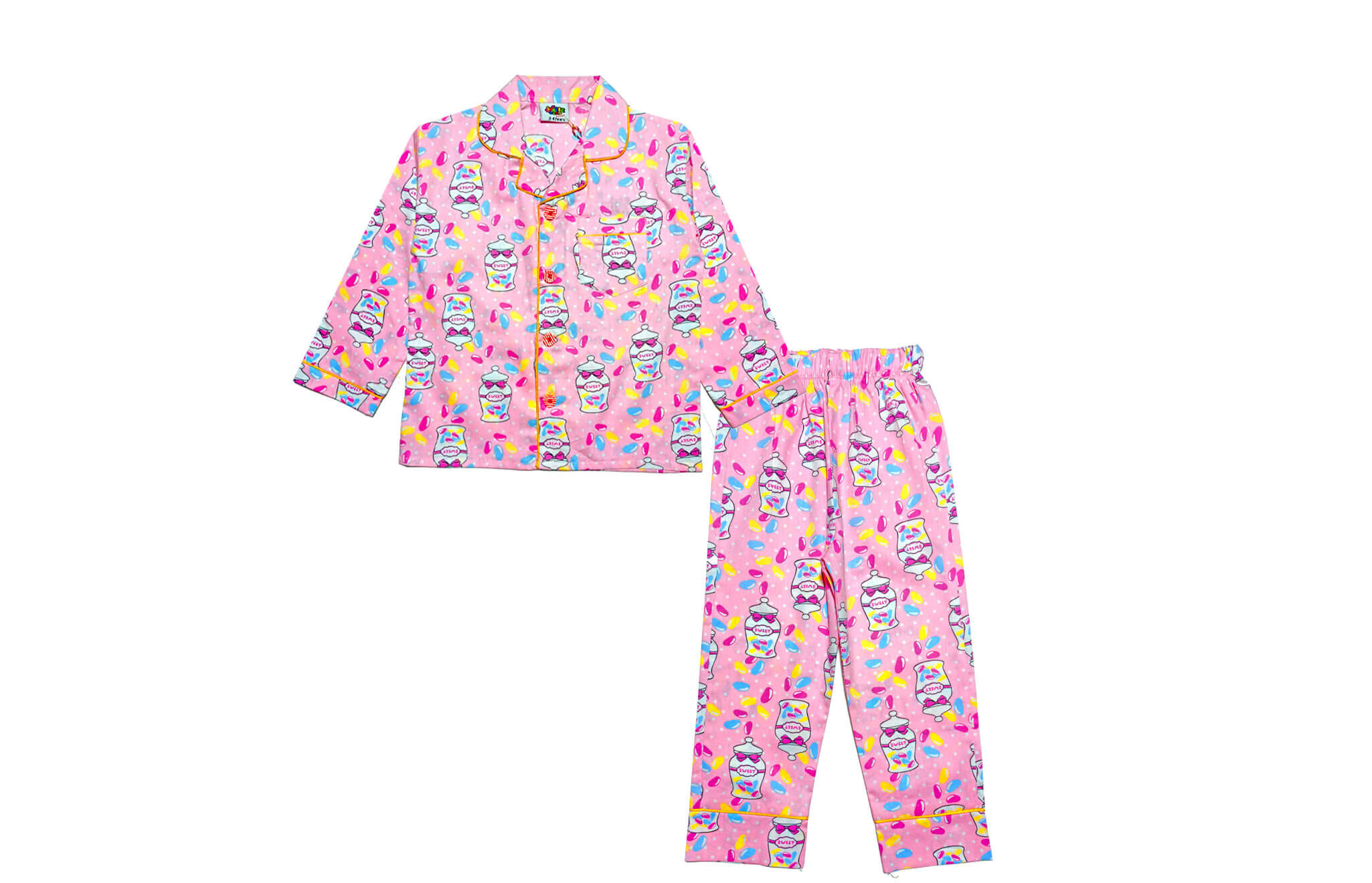 Sweet-Candy-Pot-Full-Sleeves-Cotton-Night-Suit-Dark-Baby-Pink