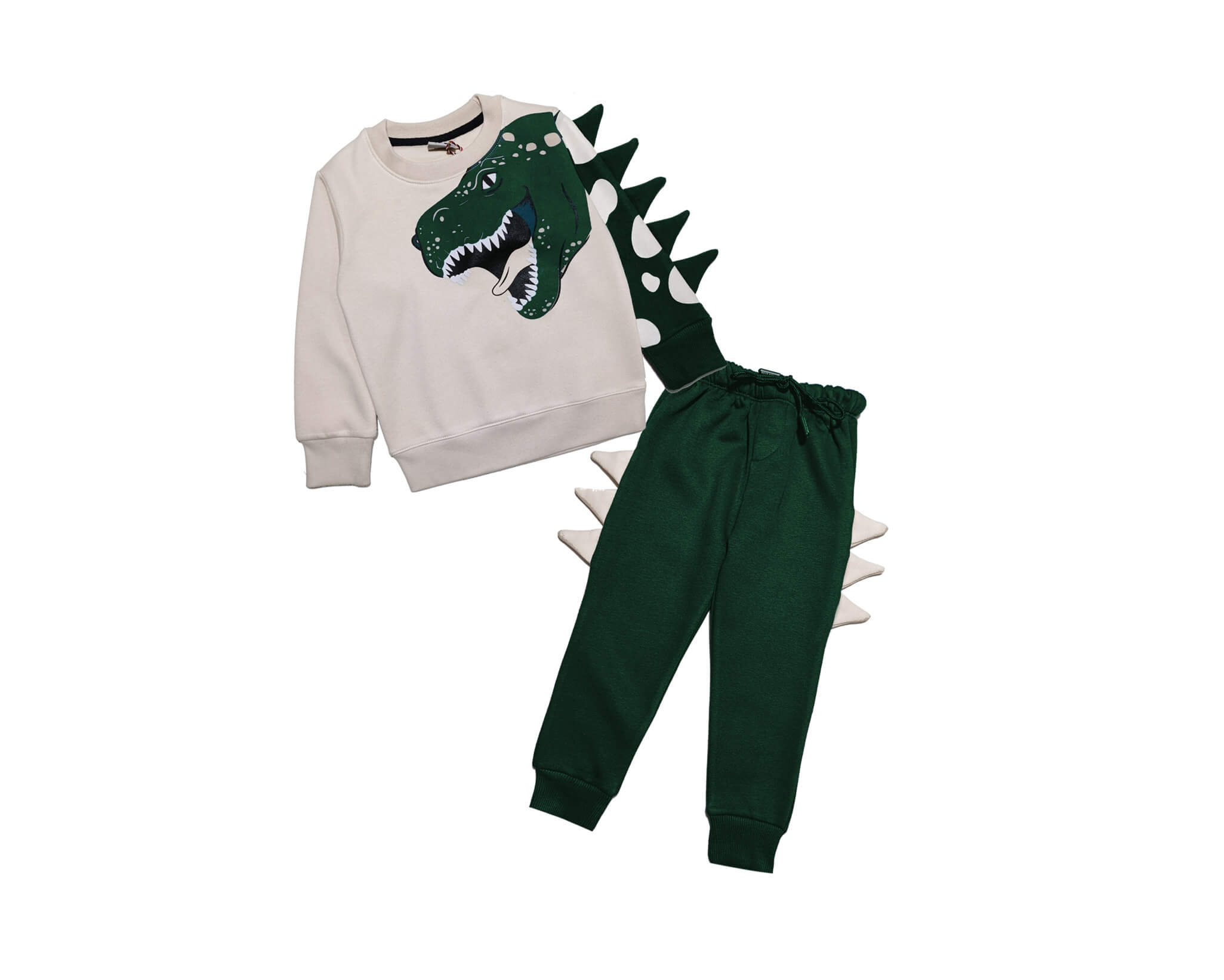 Aggrasive Dino Fleece Tracksuit - Skin & Green