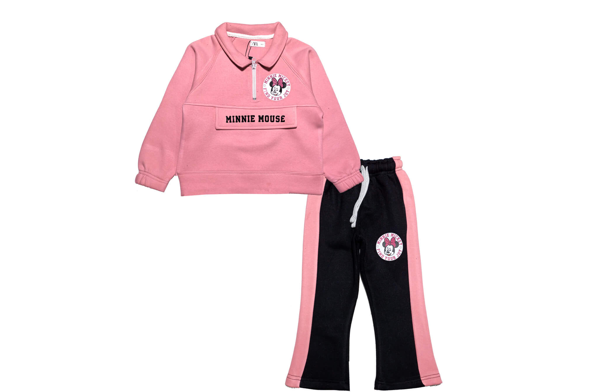 Coller-Style-Minnie-Pocket-Loose-Fit-Tracksuit---Rose-Pink-&-Black