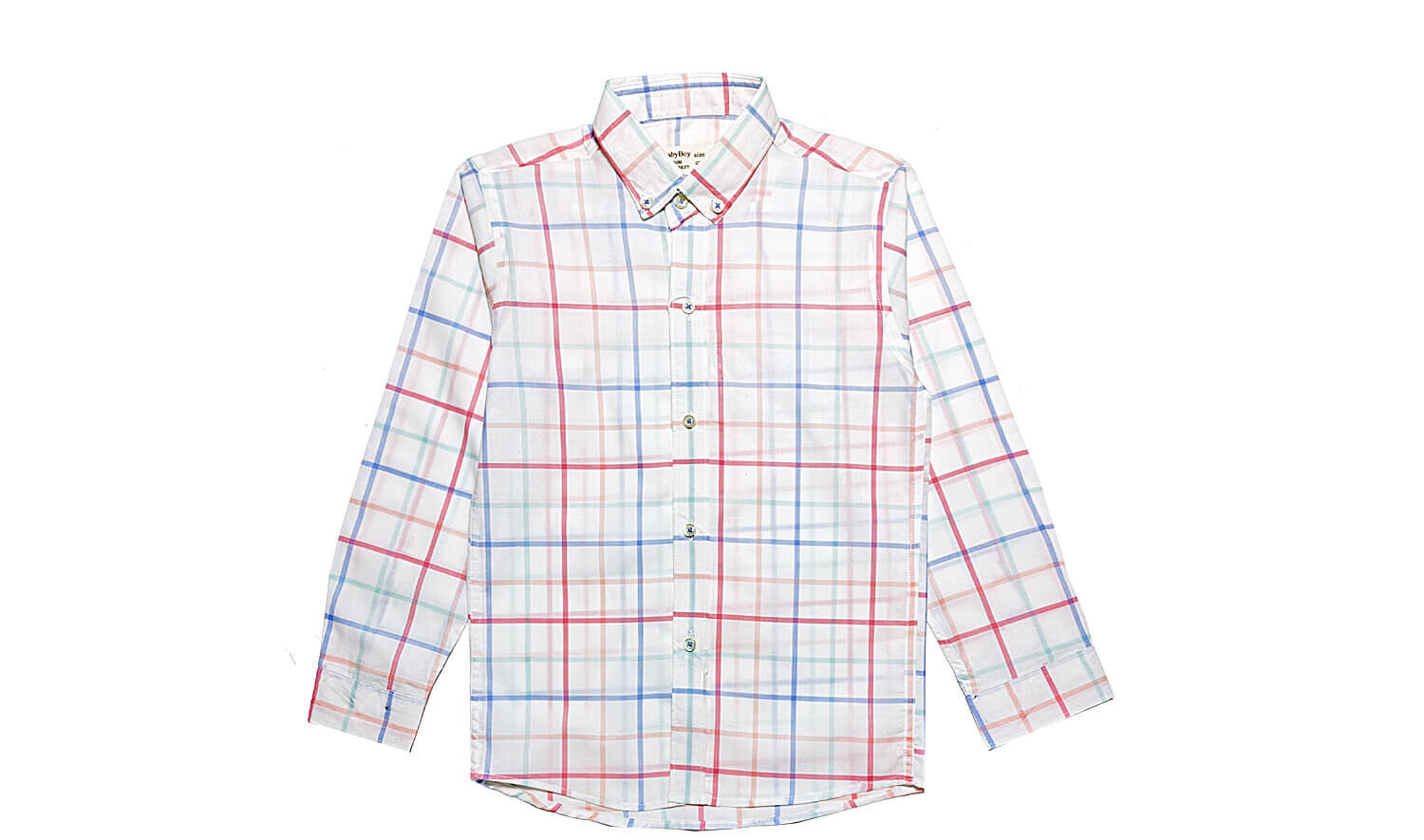 Requler Fit Linning Checked Casual Shirt - White