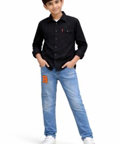 Signature Emboss Casual Shirt & Junior Team Denim Pant