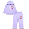 Cute Duck Fleece Hoodie Tracksuit - Soft Purple