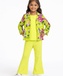 Neon Garden Cotton 3-Piece Set - Neon Green 1