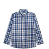 Oxford navy Check Casual Shirt - Silver Grey