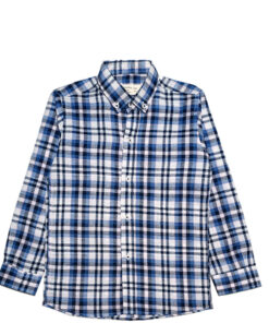 Oxford navy Check Casual Shirt - Silver Grey
