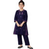 Pink-White-Emb-Floral-Khaddar-Suit---Navy-Blue