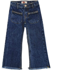 Signature Stitch Pockets Style Denim Pant - Navy Blue