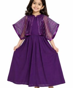 Fency Silk Maxi with Purple Light Kaftan