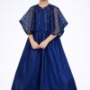 Fency Silk Maxi with Blue Light Kaftan