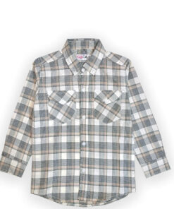 Everyday Cool Plaid Double Pocket Casual Shirt - Off White