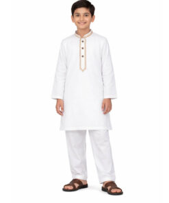 Stylish Red Embroidery Cotton Kurta