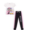 Minnie & Duck Pink Penal Tee & Trouser - White & Black