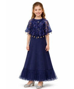 Fency Net Flower Printed Kaftan with Maxi