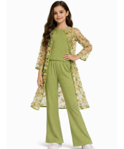 3d Flowers Net Top with Flared Pants