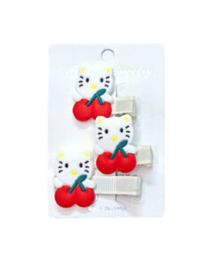 Kitty Hair Silicone Clips 3pc Set – White (1)