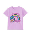 Let Your Soul Shine Rainbow Tee shirt -Soft purple