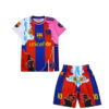 Tribute Lionel Messi Sport Kit Polyester Tee & Short - Red & Blue