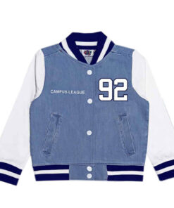 92 Campus League Base Ball Denim Jacket – Light Blue